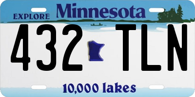 MN license plate 432TLN