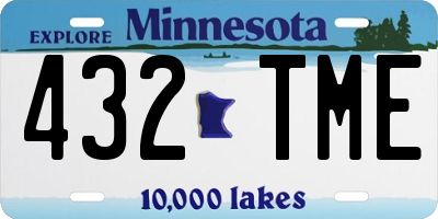 MN license plate 432TME
