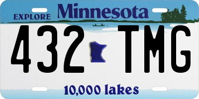 MN license plate 432TMG