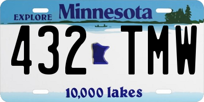 MN license plate 432TMW