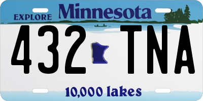 MN license plate 432TNA