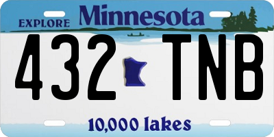 MN license plate 432TNB