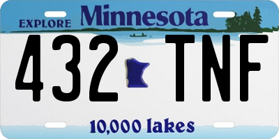 MN license plate 432TNF