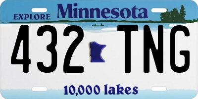MN license plate 432TNG