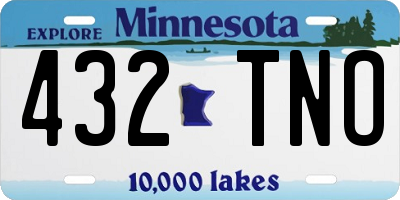 MN license plate 432TNO
