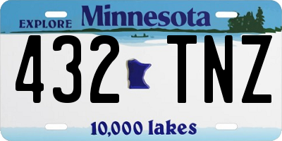 MN license plate 432TNZ