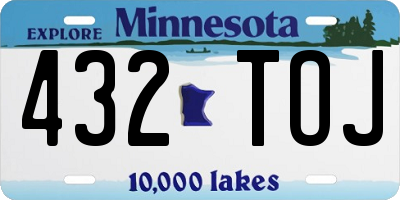 MN license plate 432TOJ