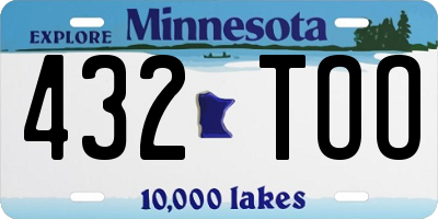MN license plate 432TOO