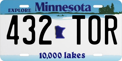 MN license plate 432TOR