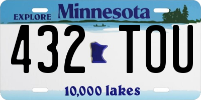MN license plate 432TOU