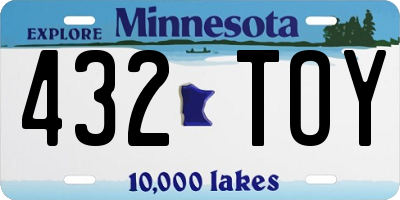 MN license plate 432TOY