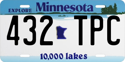 MN license plate 432TPC