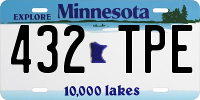 MN license plate 432TPE