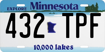 MN license plate 432TPF
