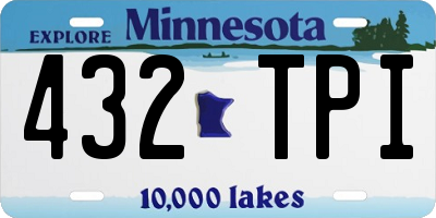 MN license plate 432TPI