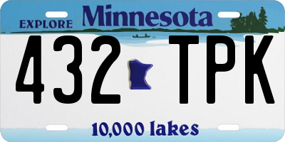 MN license plate 432TPK