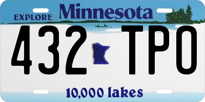 MN license plate 432TPO