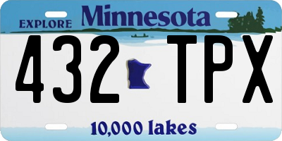 MN license plate 432TPX