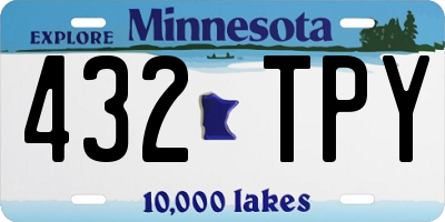 MN license plate 432TPY