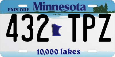 MN license plate 432TPZ