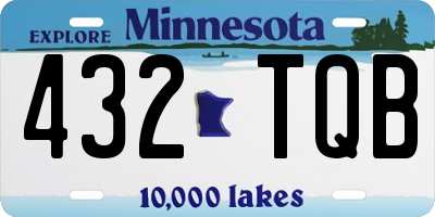 MN license plate 432TQB