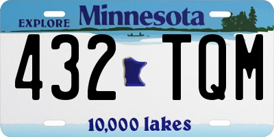 MN license plate 432TQM
