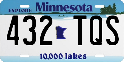 MN license plate 432TQS