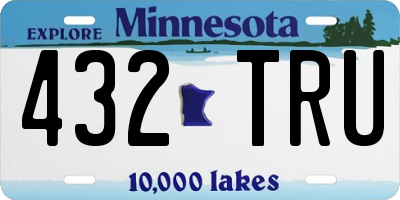 MN license plate 432TRU