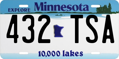 MN license plate 432TSA