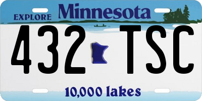 MN license plate 432TSC