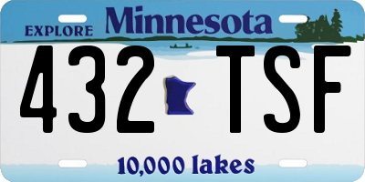 MN license plate 432TSF