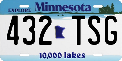 MN license plate 432TSG