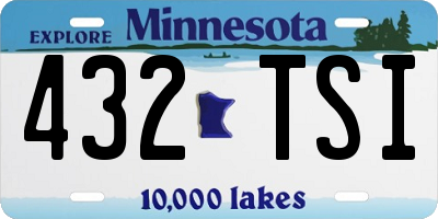 MN license plate 432TSI