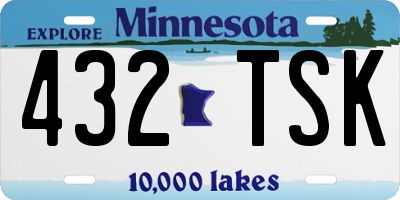 MN license plate 432TSK