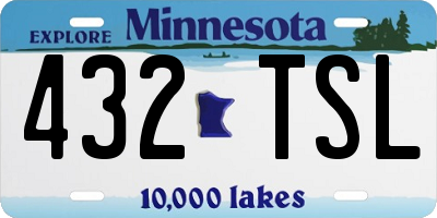 MN license plate 432TSL