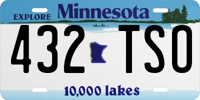 MN license plate 432TSO