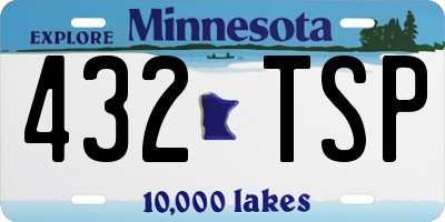 MN license plate 432TSP