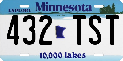 MN license plate 432TST