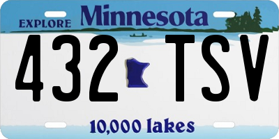 MN license plate 432TSV