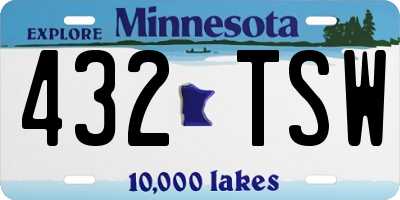 MN license plate 432TSW