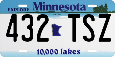 MN license plate 432TSZ