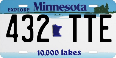 MN license plate 432TTE