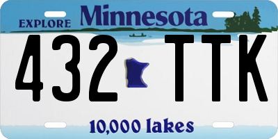 MN license plate 432TTK