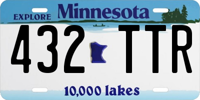 MN license plate 432TTR
