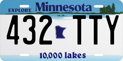 MN license plate 432TTY
