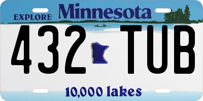 MN license plate 432TUB