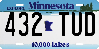 MN license plate 432TUD