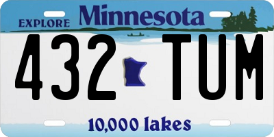 MN license plate 432TUM