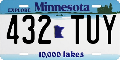 MN license plate 432TUY