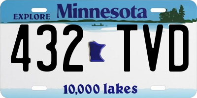 MN license plate 432TVD